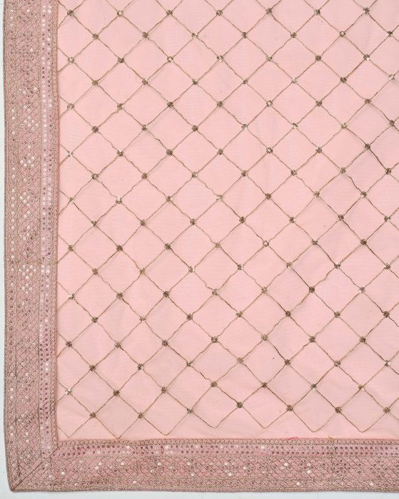 Pink Net fabric Embroidery work Sarees Net Sarees