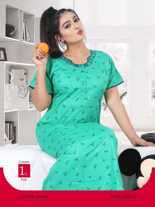 rama cotton prited night gown