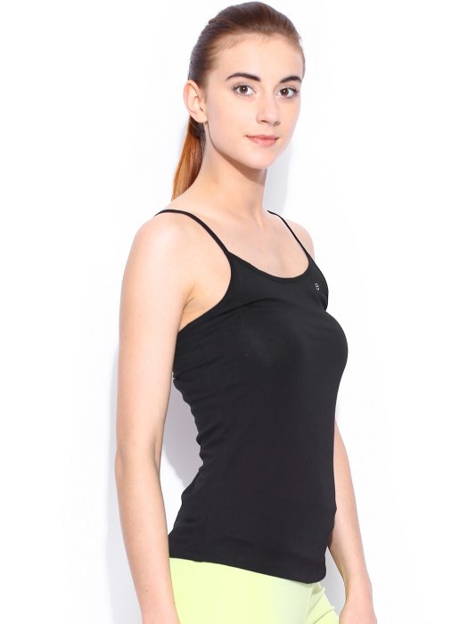 Women comfortable housiey cotton Plain premium Lightweight  Soft Cotton Sandow Camis Tops for Women and  Nightwear Everyday Use Black PLAN SANDO COTTON SLIP