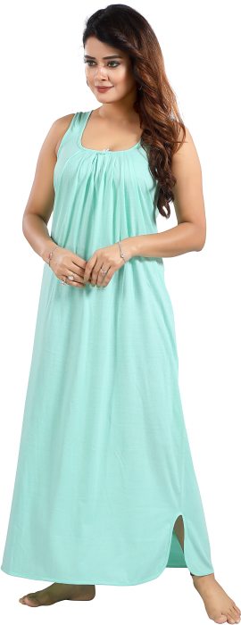 Women comfortable housiey cotton Plain premium solid Soft and Lightweight Full Length Sleeveless Nightwear for everyday use pista COTTON NIGHT SLIP