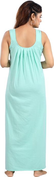 Women comfortable housiey cotton Plain premium solid Soft and Lightweight Full Length Sleeveless Nightwear for everyday use pista COTTON NIGHT SLIP